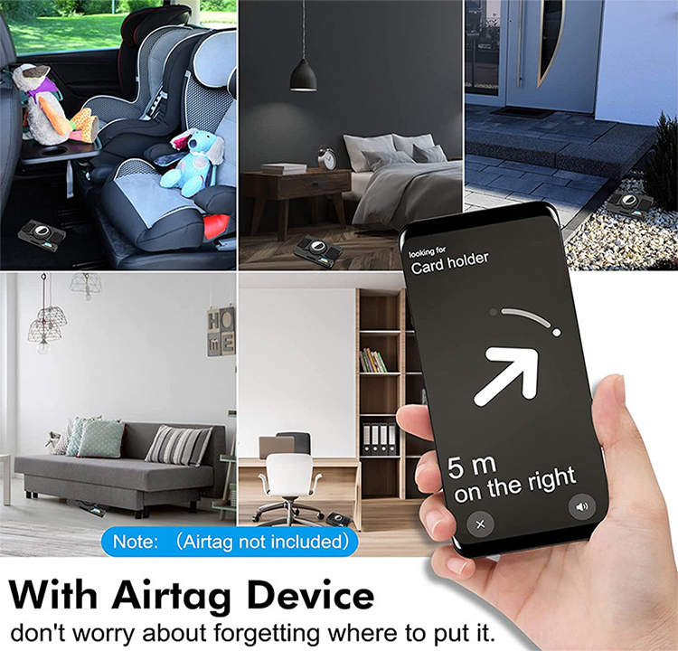 Minimalist RFID Wallet Strap with Smart Tracker (4)