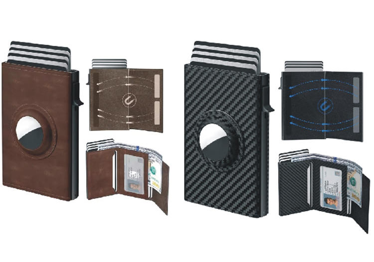 Pop-Up Leather GPS Tracking Card Wallet (2)