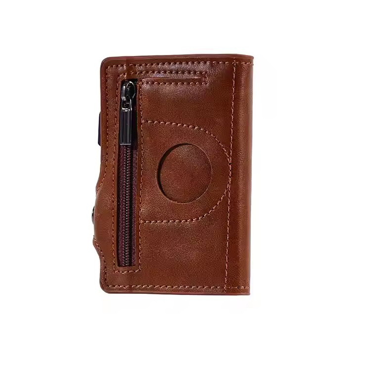 AirTag Pop-Up RFID Leather Wallet with Coin Pocket