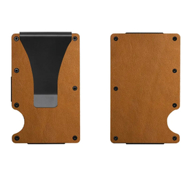 Leather RFID Card Holder Wallet with Clip