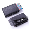 Pop-Up RFID Leather Magnetic Wallet with Zipper