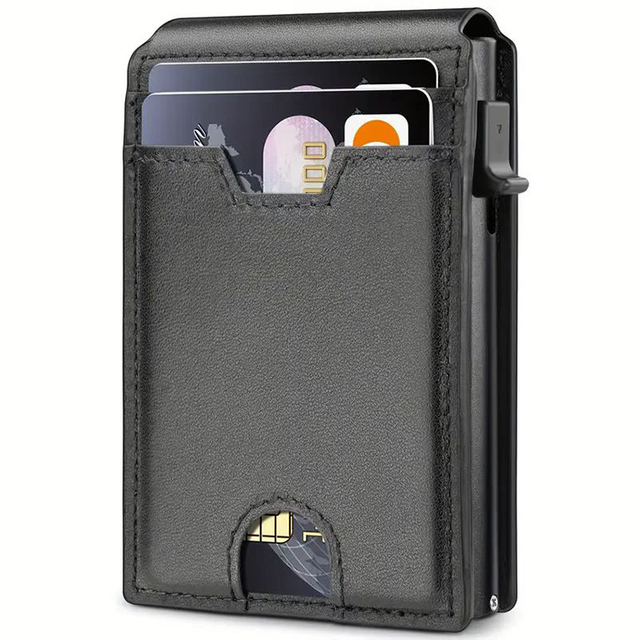 Leather Bifold RFID Wallet with Money Clip