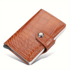 Anti-Theft Crocodile Leather Pop-Up Card Holder