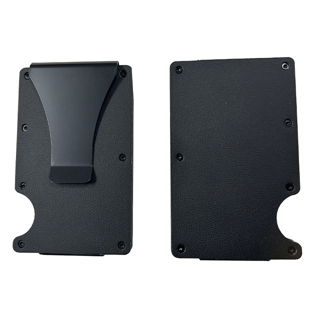 Leather RFID Card Holder Wallet with Clip