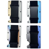Durable Burnt Titanium RFID Wallet with Strap