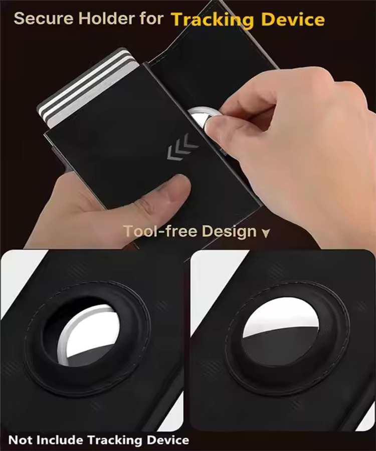 Pop-Up Leather GPS Tracking Card Wallet (6)