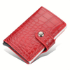 Anti-Theft Crocodile Leather Pop-Up Card Holder
