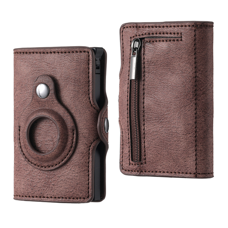 Slim Crazy Horse Leather Wallet with Coin Pocket