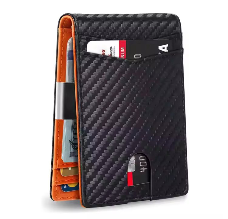 Leather Bifold RFID Slim Money Clip Wallet (1)