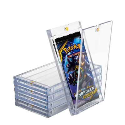 4 stuks 35PT magnetische kaarthouder met verzamelkaartenstandaard, set verzamelkaartenhoezen met kaartenstandaard, Toploader, houder transparante kaartenhoezen voor Yugioh