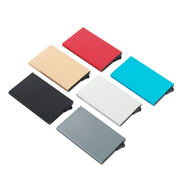 Aluminum Automatic Pop-Up RFID Wallet for Men