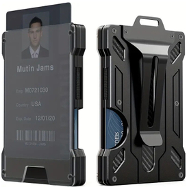 Metal RFID Card Holder Wallet with ID Window