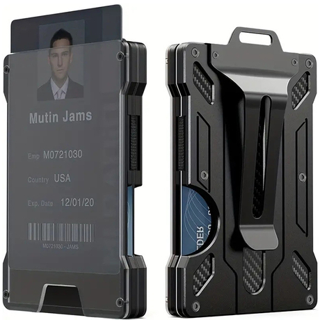 Metal RFID Card Holder Wallet with ID Window