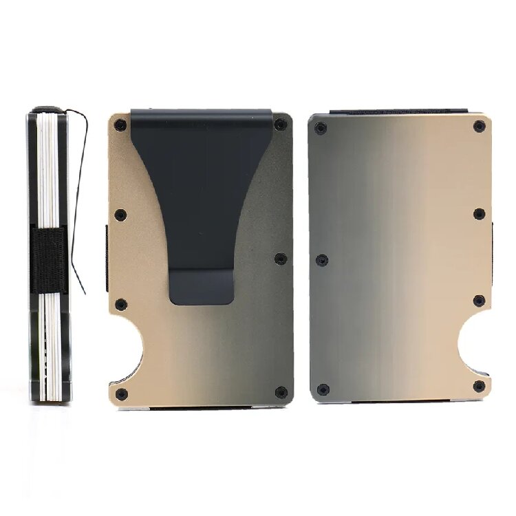 Burnt Titanium Gradient RFID Card Holder Wallet (4)