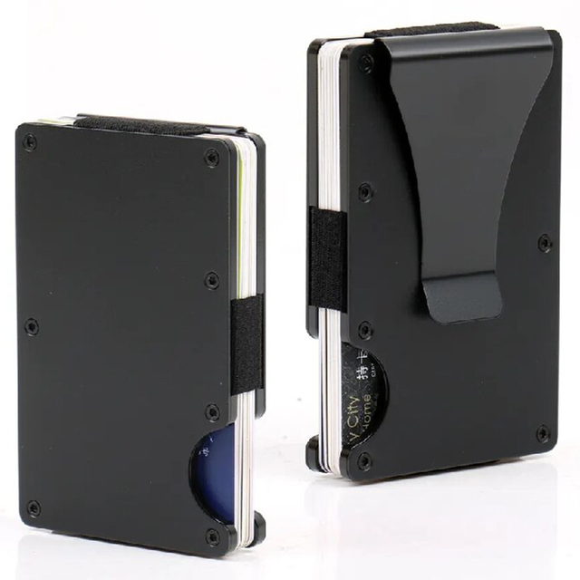 Aluminum Wallet with Clip