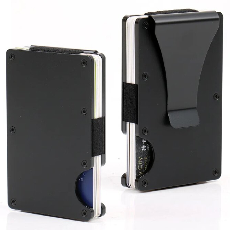 Aluminum Wallet with Clip
