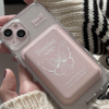 PU Leather Card Holder Magnetic Wallet for iPhone