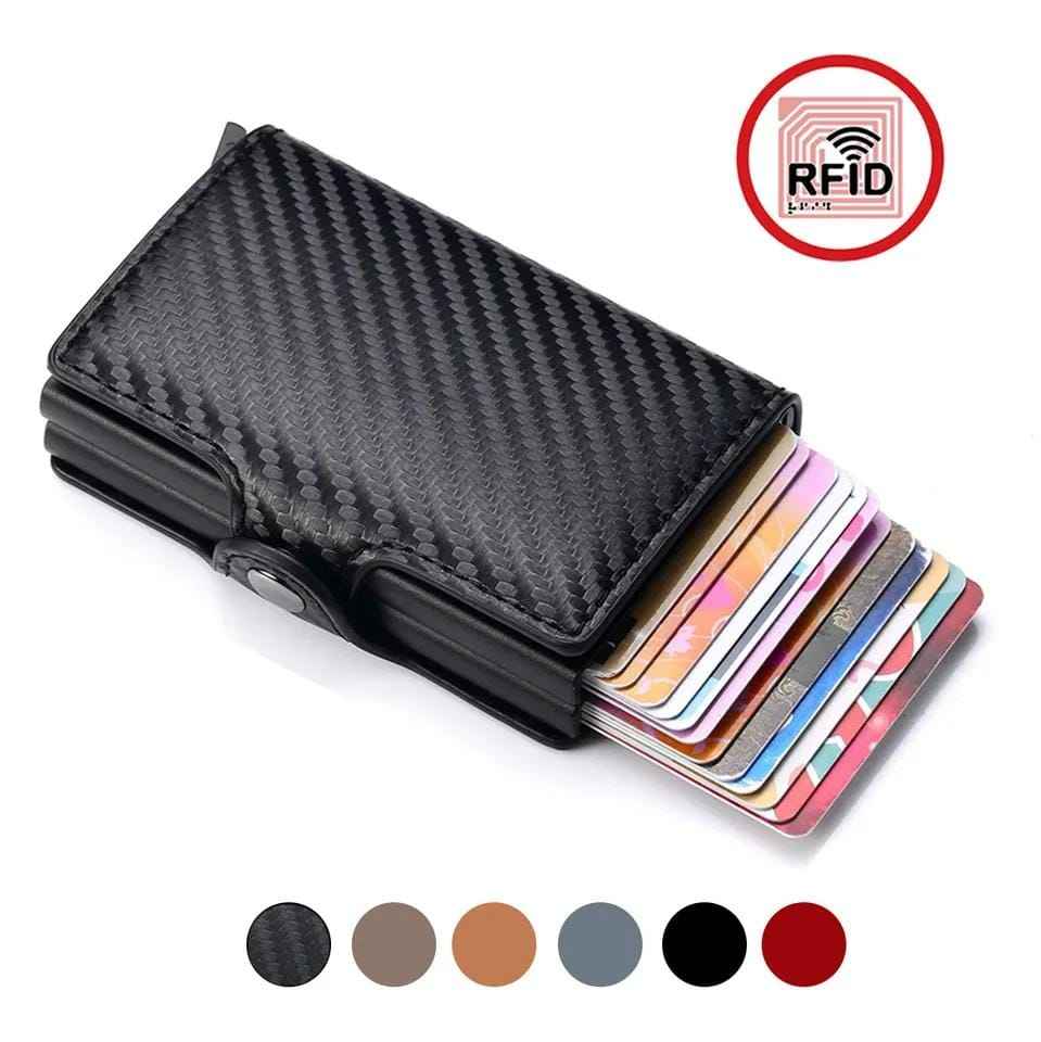 Carbon Fiber RFID Card Wallet | Minimalist Metal Card Holder