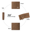 PU Leather Bi-fold Wallet Slim Large Capacity - Men's Short