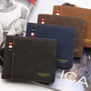 PU Leather Men's Wallet Short Clutch - Waterproof Letter