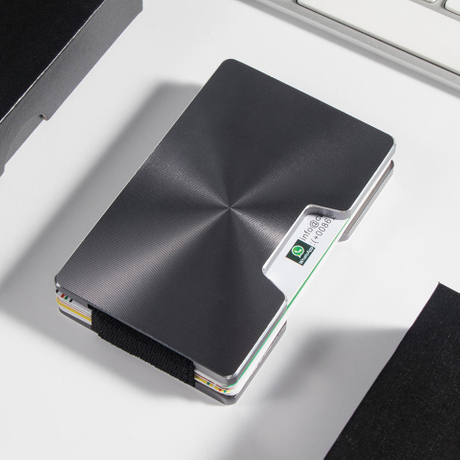 Stainless Steel Pop Up Wallet Slim Credit Card Holder -