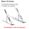 New 18 Inch Aluminum Laptop Stand Computer Riser Metal Holder with Cooling Features Compatible for Notebook & Laptop
