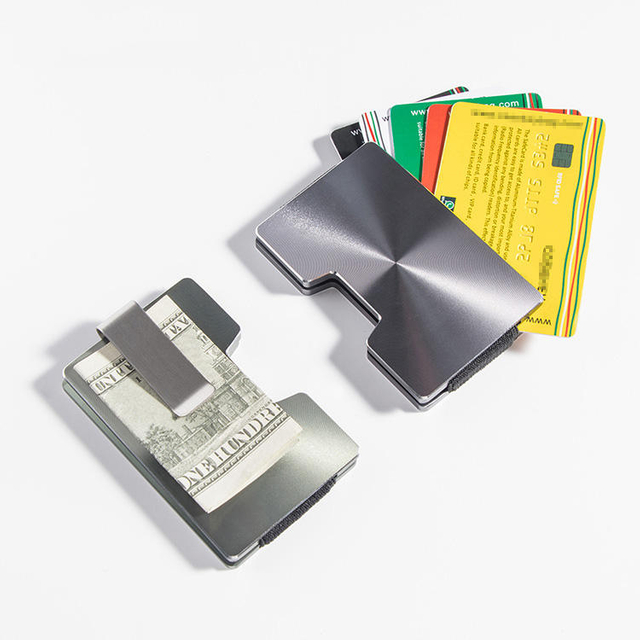 Stainless Steel Pop Up Wallet Slim Credit Card Holder -
