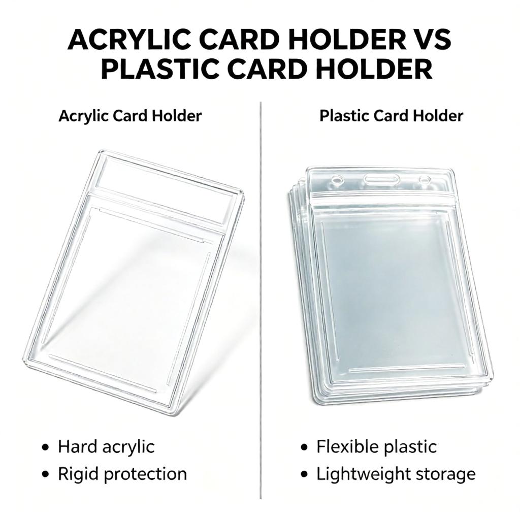 Acrylic vs Plastic Card Holders | GSTAR Manufacturer Guide