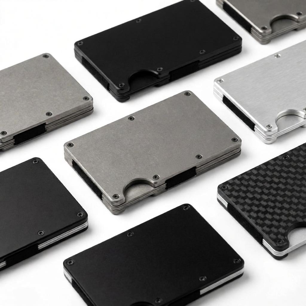 CNC Aluminum RFID Blocking Card Wallet | Slim Titanium EDC