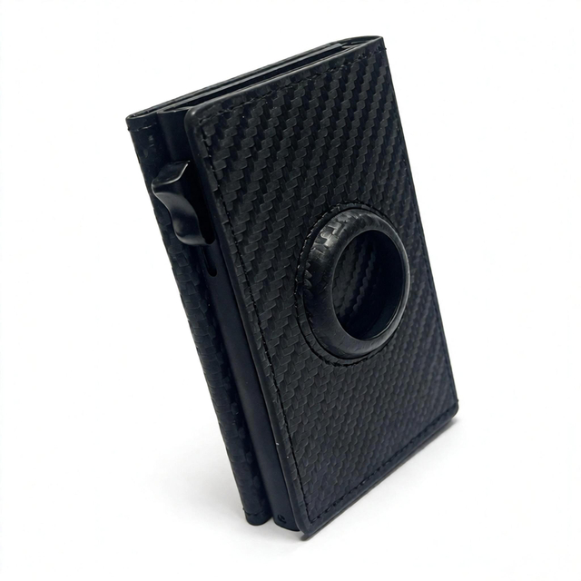 Genuine Leather RFID Smart Wallet | Magnetic Closure Pop-Up
