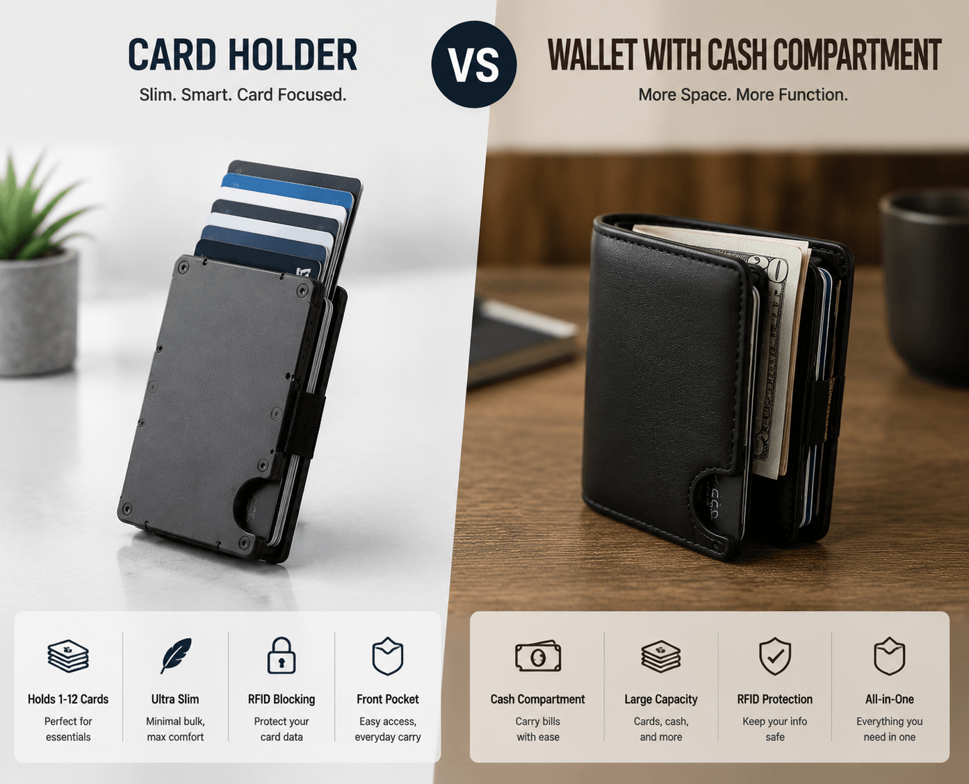 Card Holder vs Wallet with Cash Compartment – OEM Guide by GSTAR