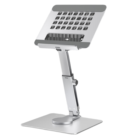 LEEMASING Draagbare Laptopstandaard – Verstelbare Hoogte (7 Niveaus) – Opvouwbaar – Voor Laptop, Tablet En Telefoon – Antislip – Ergonomisch – Voor Thuis, Kantoor En Onderweg