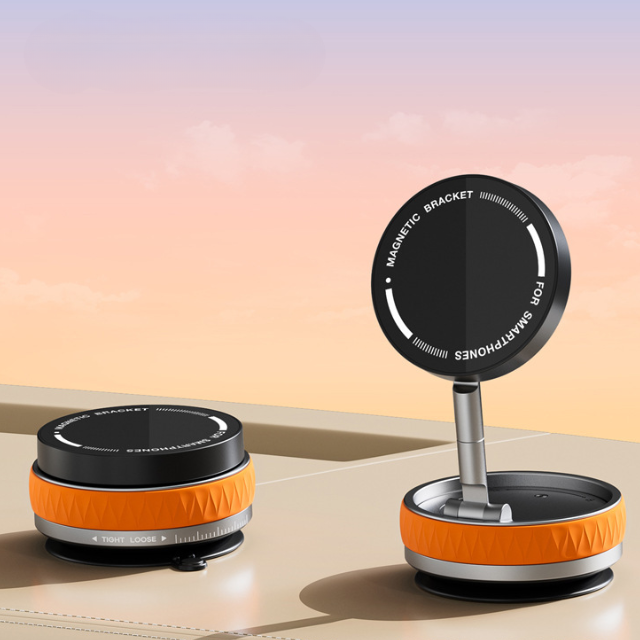360 Degree Smart Tracking Magnetic Car Phone Holder Universal Stable Glass Vacuum Adsorption IPhones 17 Pro Max 12 IPad Gaming