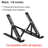 New 18 Inch Aluminum Laptop Stand Computer Riser Metal Holder with Cooling Features Compatible for Notebook & Laptop