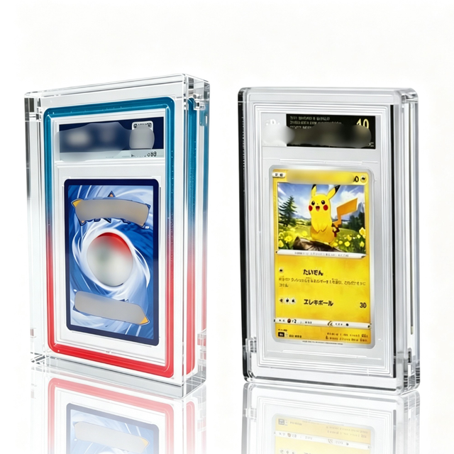 Custom Magnetic Acrylic Graded Collectible Slab Display Case For Standard Grading Card Protector