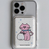 PU Leather Card Holder Magnetic Wallet for iPhone