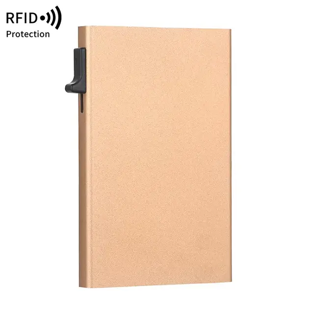 Pop Up Metal Leather Card Wallet5