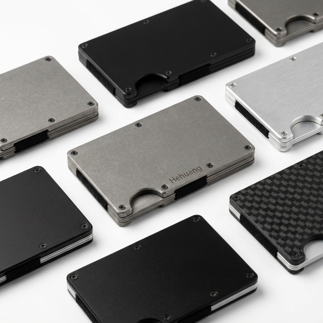 OEM Machined Titanium Aluminum RFID Blocking Cardholder