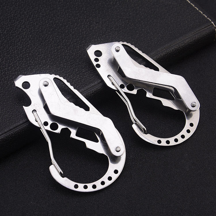 Stainless Steel Multifunction Carabiner Key Holder with