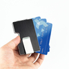 Aluminum Credit Card Holder with Money Clip - Slim Anti-Thef