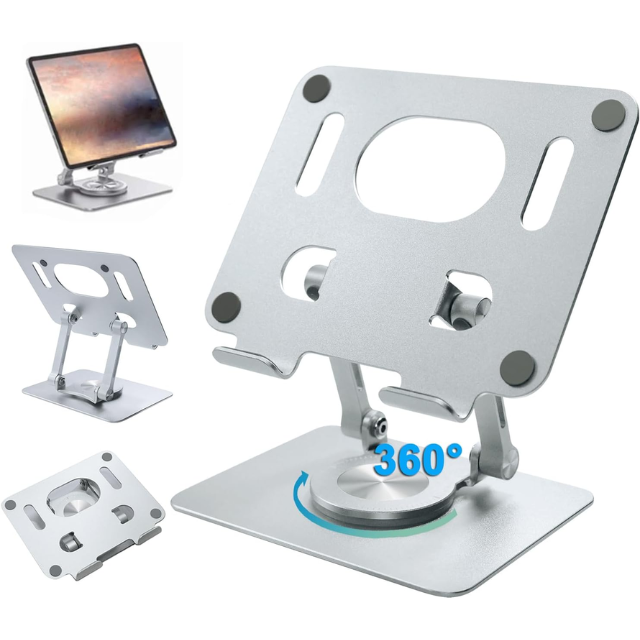 Aluminum Alloy 360 Degree Rotating Folding Notebook Laptop Stand Metal Cooling Bracket