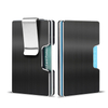 Aluminum Credit Card Holder with Money Clip - Slim Anti-Thef