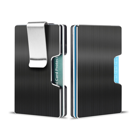 Aluminum Credit Card Holder with Money Clip - Slim Anti-Thef