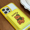 PU iPhone Magnetic Card Holder - Cute Cartoon Design with