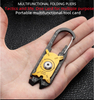 Stainless Steel 20-in-1 Multitool Carabiner - EDC Keychain