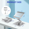 Aluminum Alloy Adjustable Tablet PC Stand 360 Folding Portable MacBook Notebook Bracket Lifting Cooling Holder