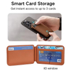 PU Leather Wallet Phone Case with Magnetic Card Slot -