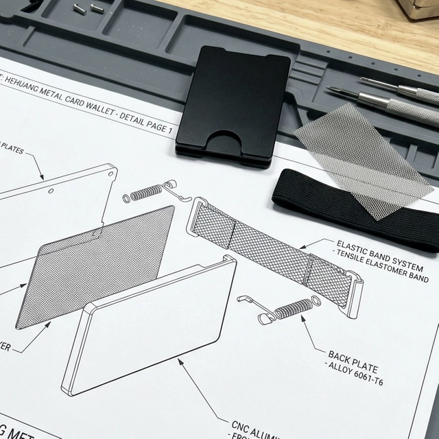 CNC Aluminum RFID Blocking Card Wallet | Slim Titanium EDC
