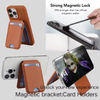 PU Leather Wallet Phone Case with Magnetic Card Slot -