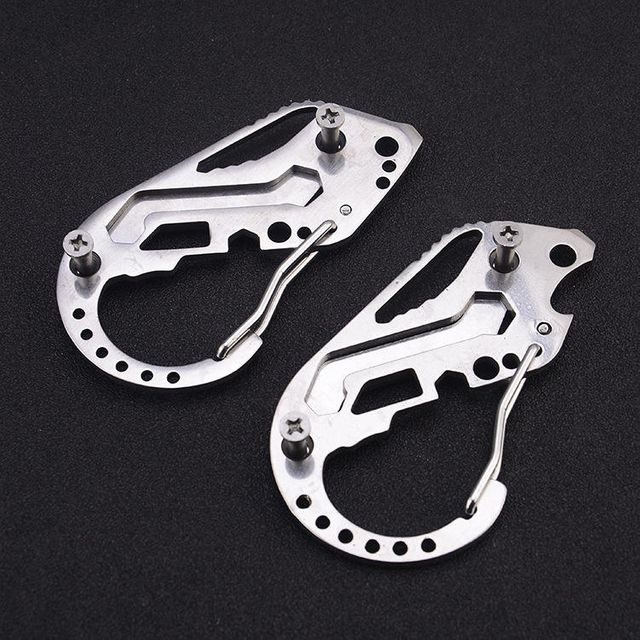 Stainless Steel Multifunction Carabiner Key Holder with